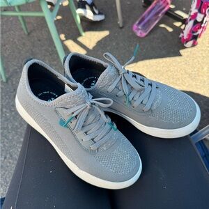 Vessi Black and Gray Knit Shoes